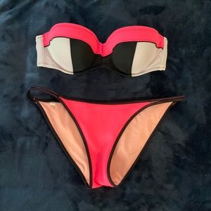 Pink Victoria’s Secret bikini set